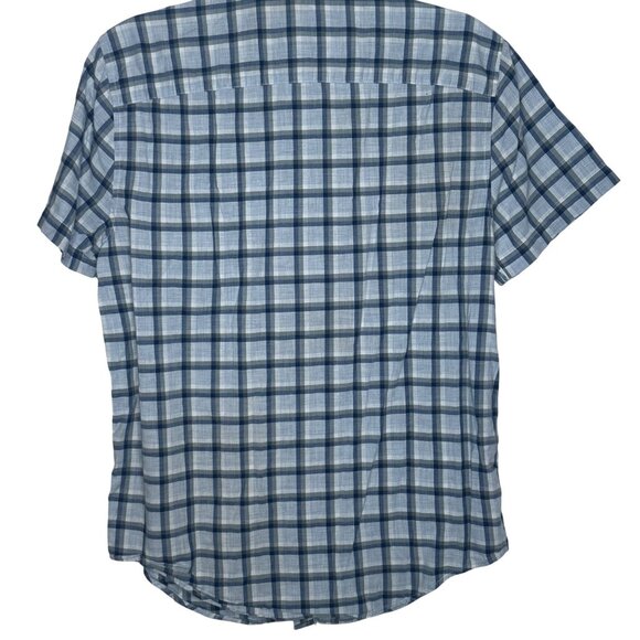 Abercrombie & Fitch Mens M Muscle Fit Short-Sleeve Plaid Button-Up Shirt Y2K 90s - Picture 2 of 6